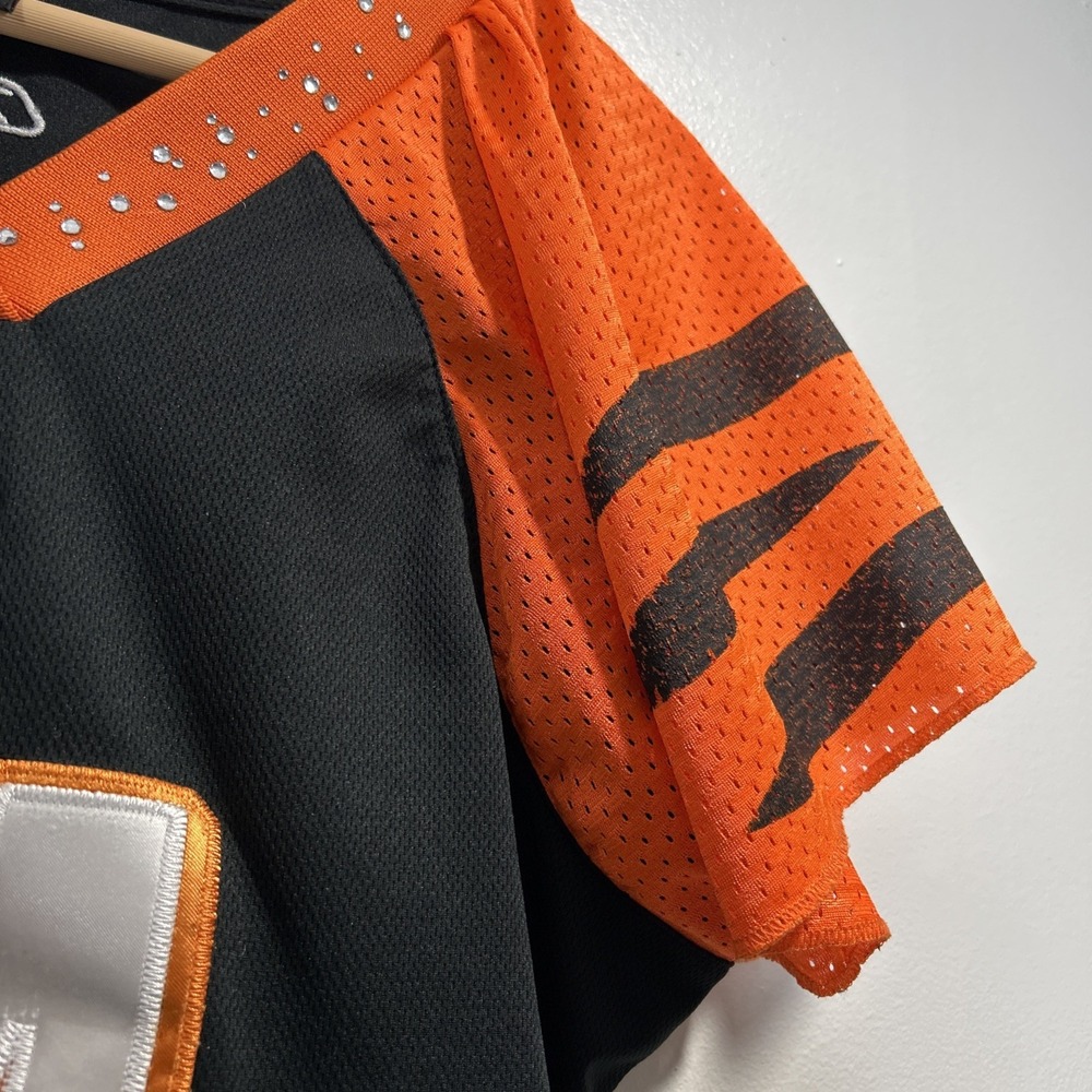 NFL‎ Cincinnati Bengals BLING LACE UP JERSEY SHIRT WOMEN'S Large #14 Dalton - Picture 6 of 11